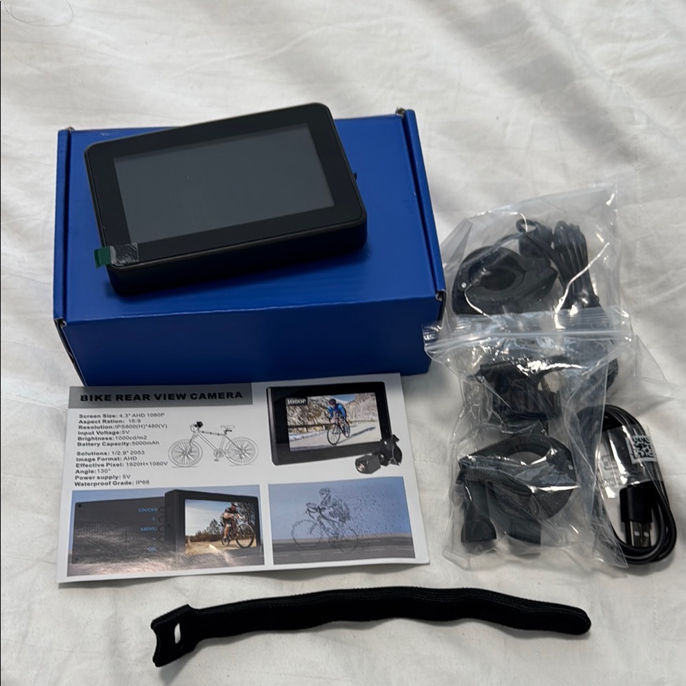 Black Rear View Camera with Accessories